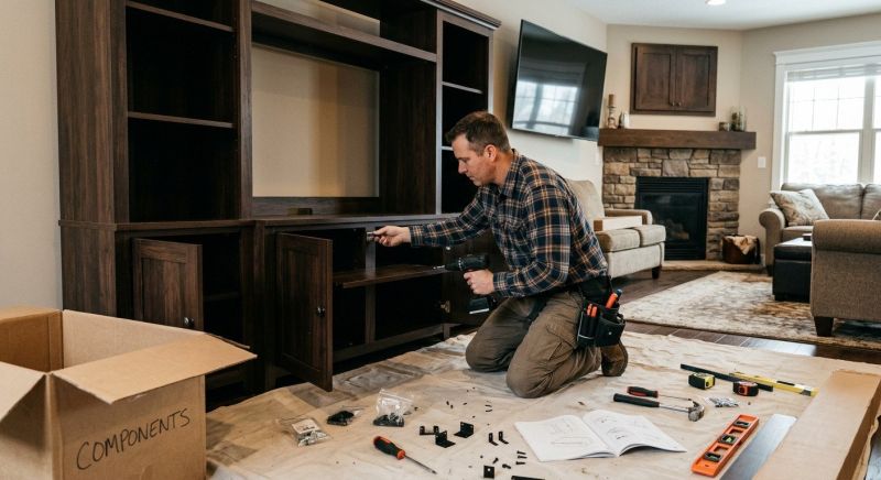 Entertainment Center Assembly in Overland Park, KS